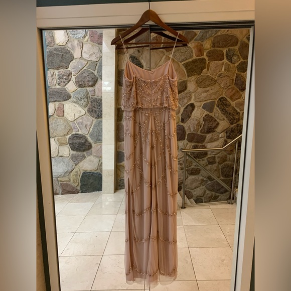 AIDAN MATTOX pink sequin dress. - Picture 3 of 5